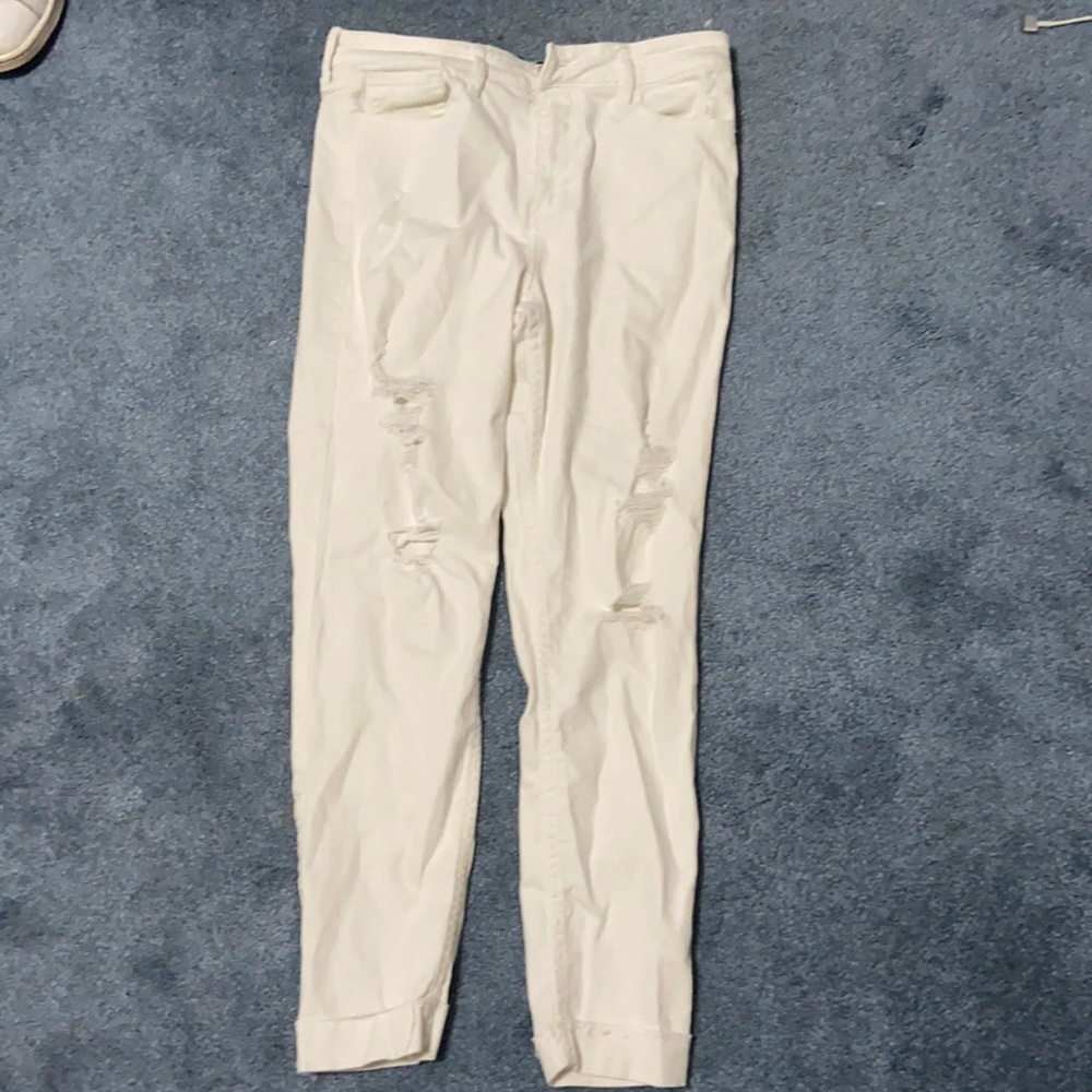 Hollister white high rise jeans